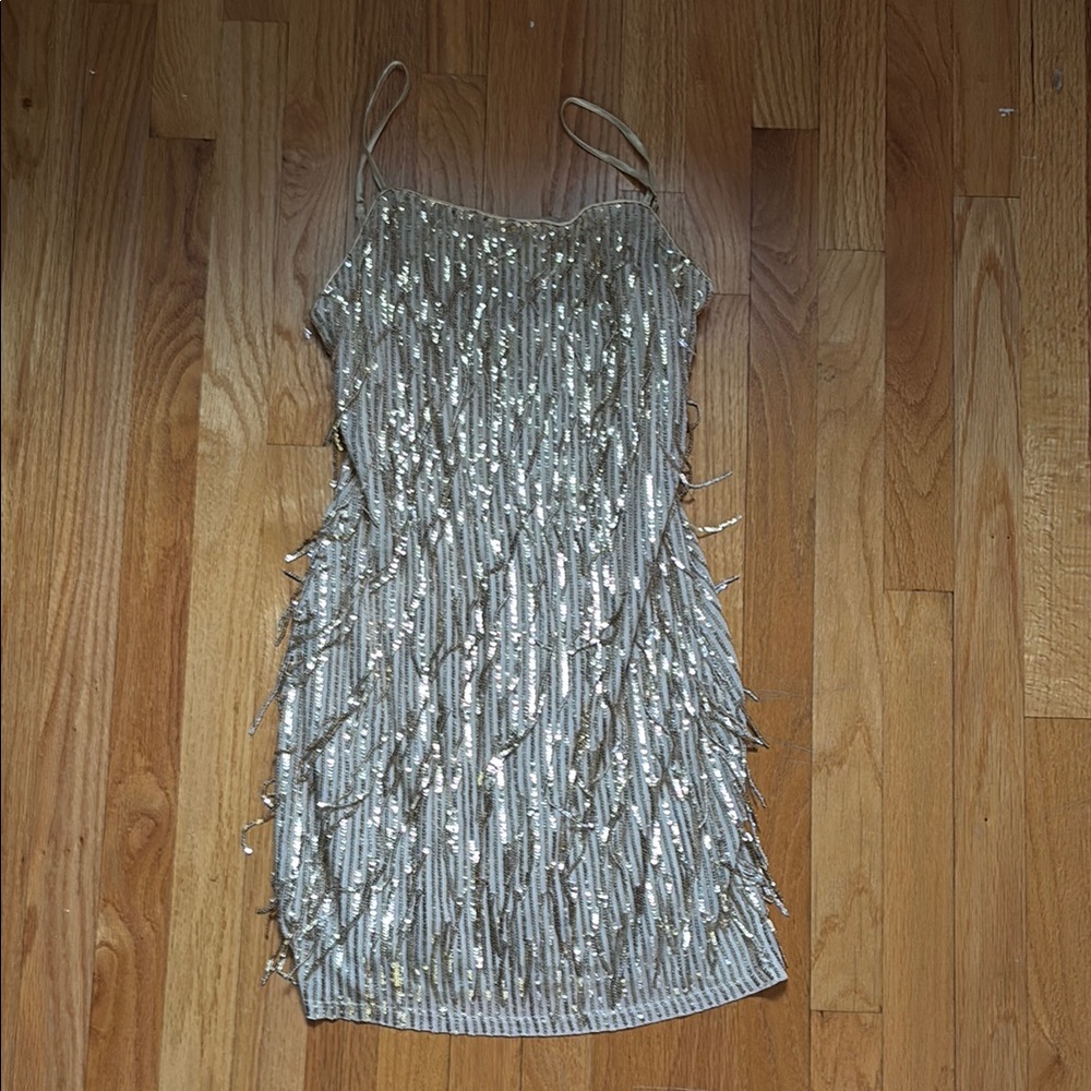 Trixxi Gold Sequin Mini Dress